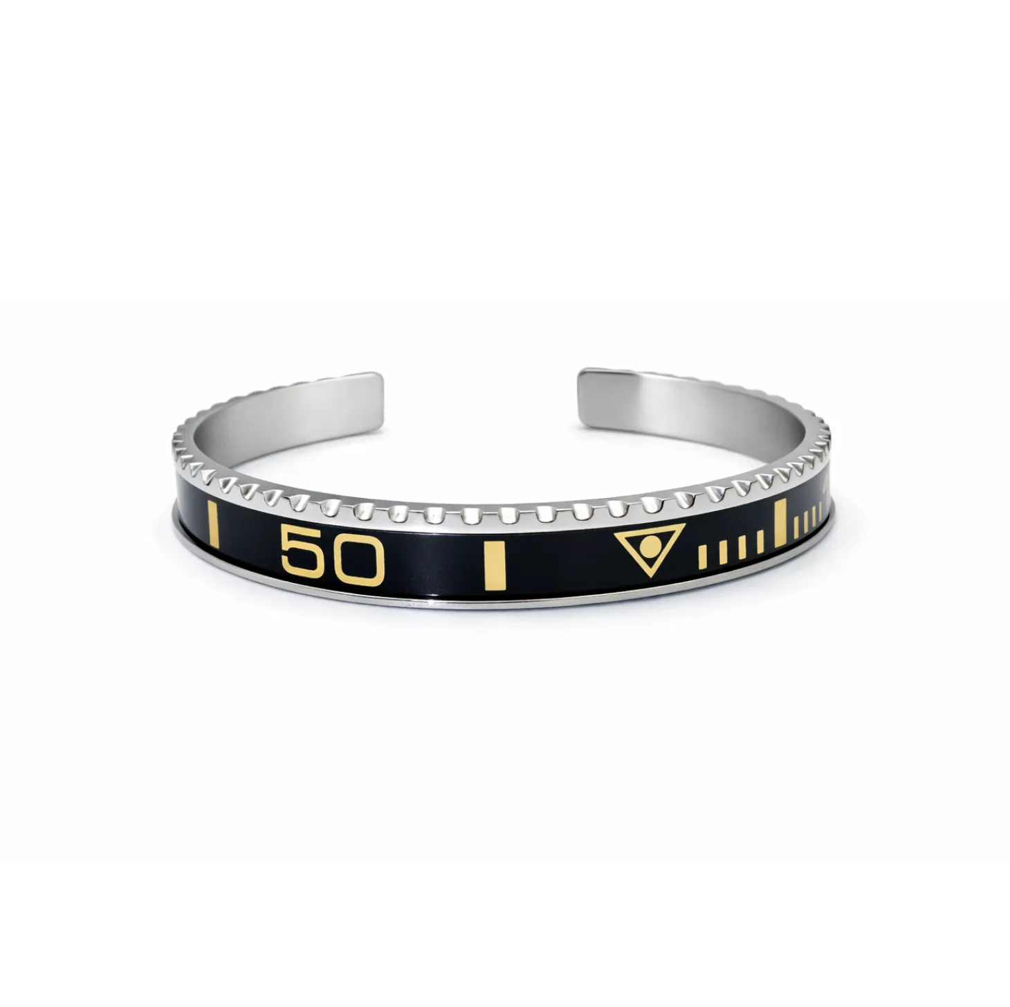 Black Titanium Steel Bezel Bracelet