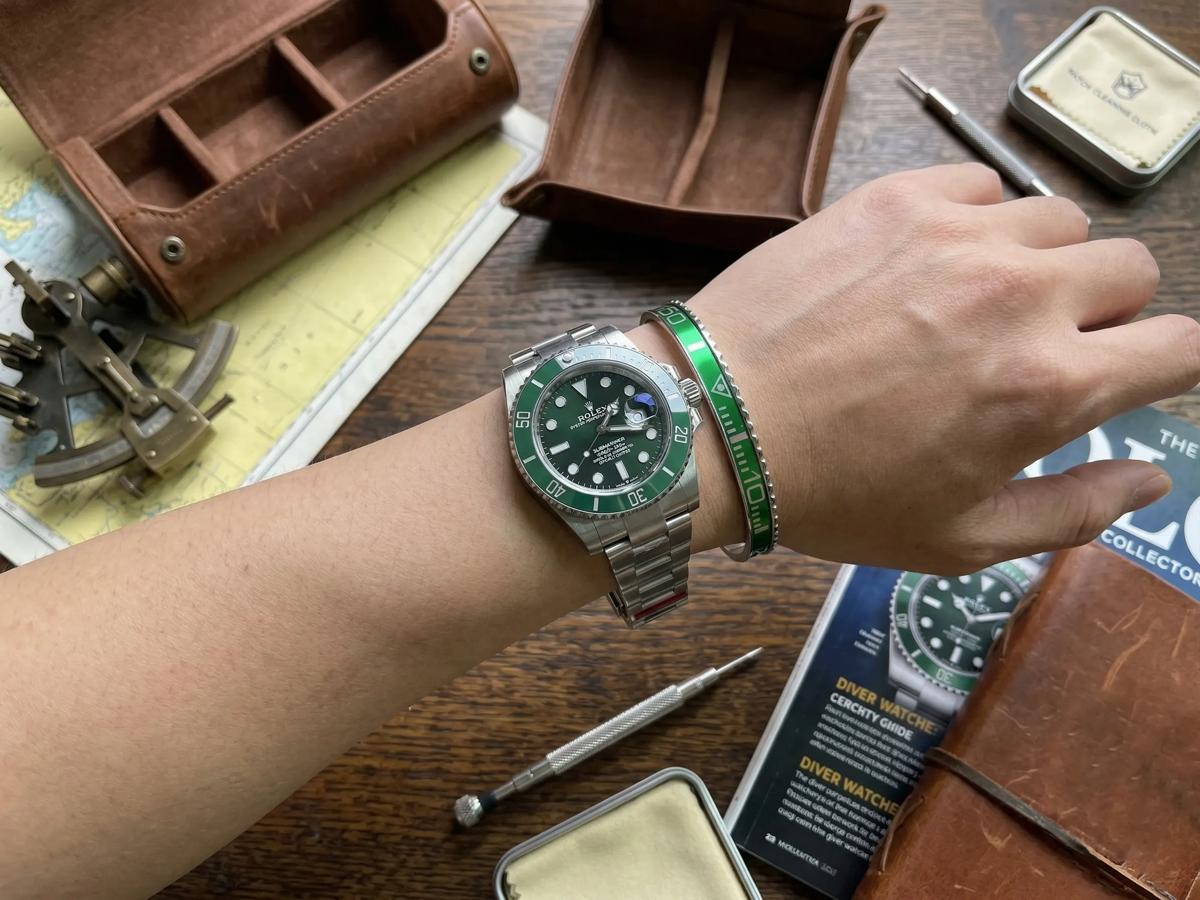 Hulk Green Submariner Titanium Steel Bracelet