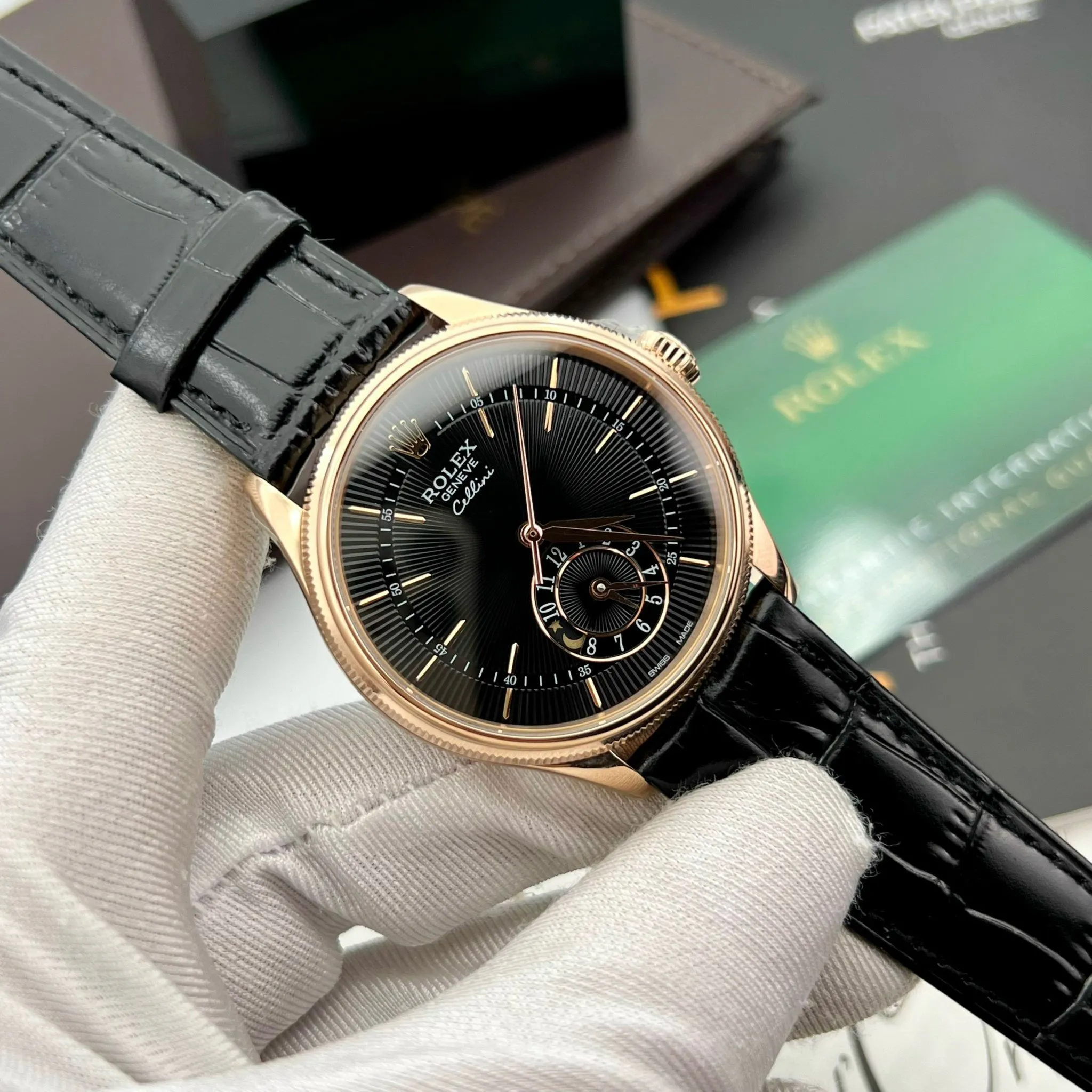 Rolex Cellini Black Dial 50525