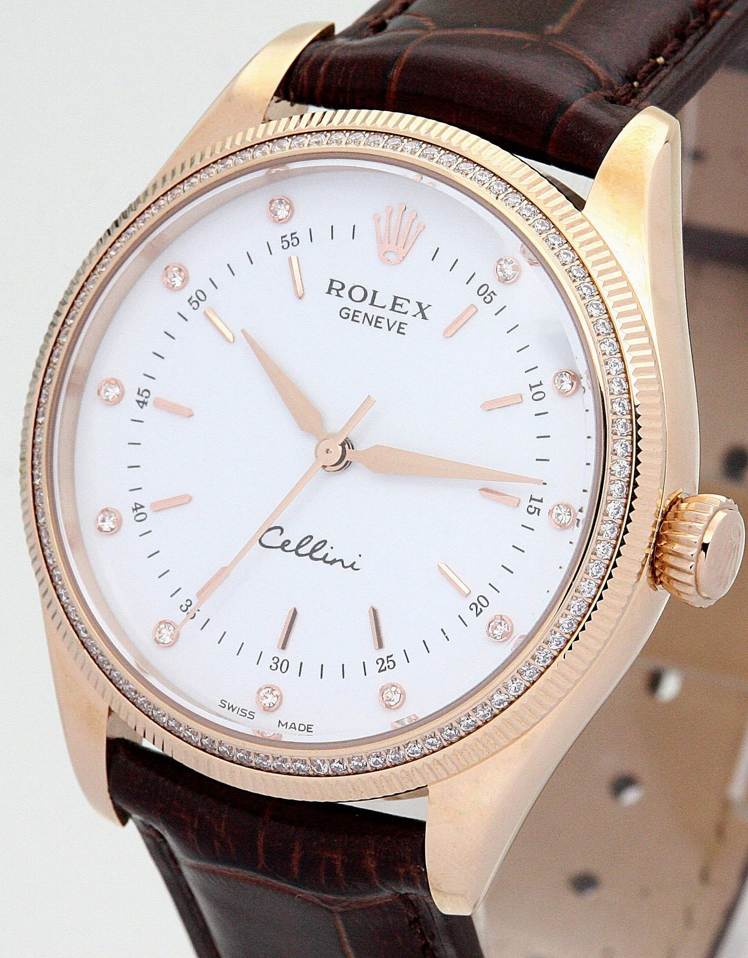 Rolex Cellini White Dial 5310 Rose Gold