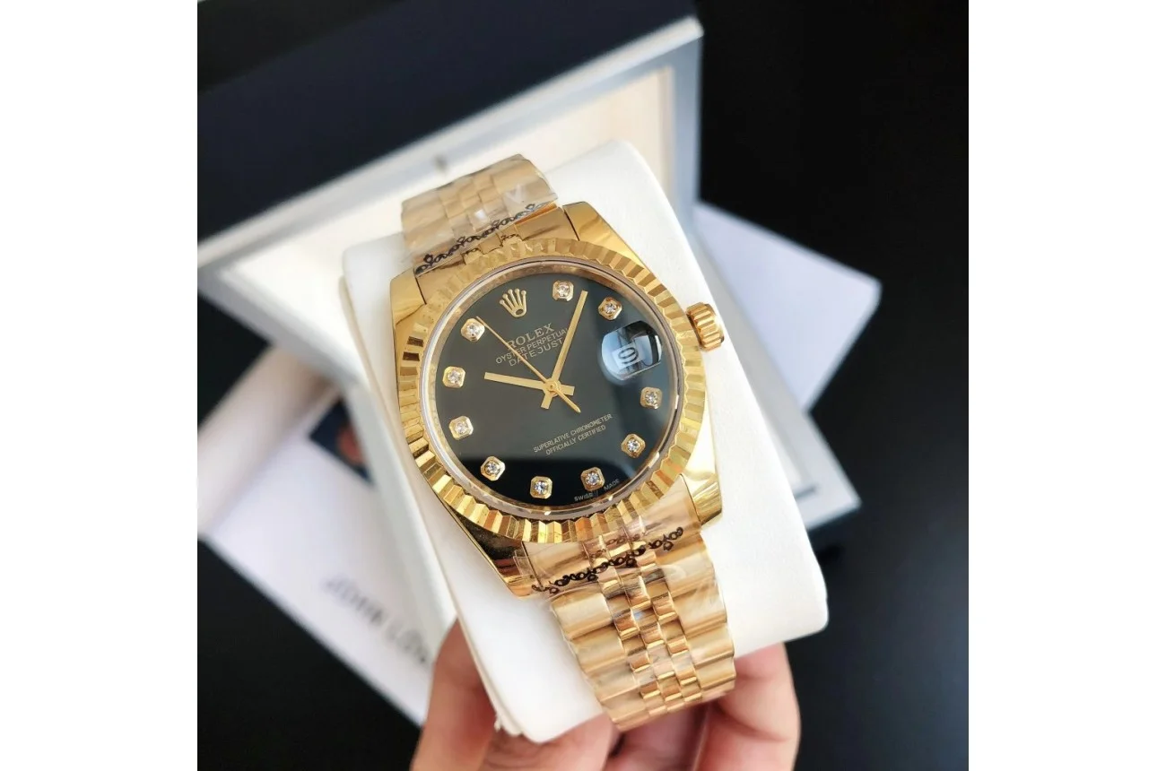 Rolex Datejust RG/RG Jub Black/Dial 36/28 mm