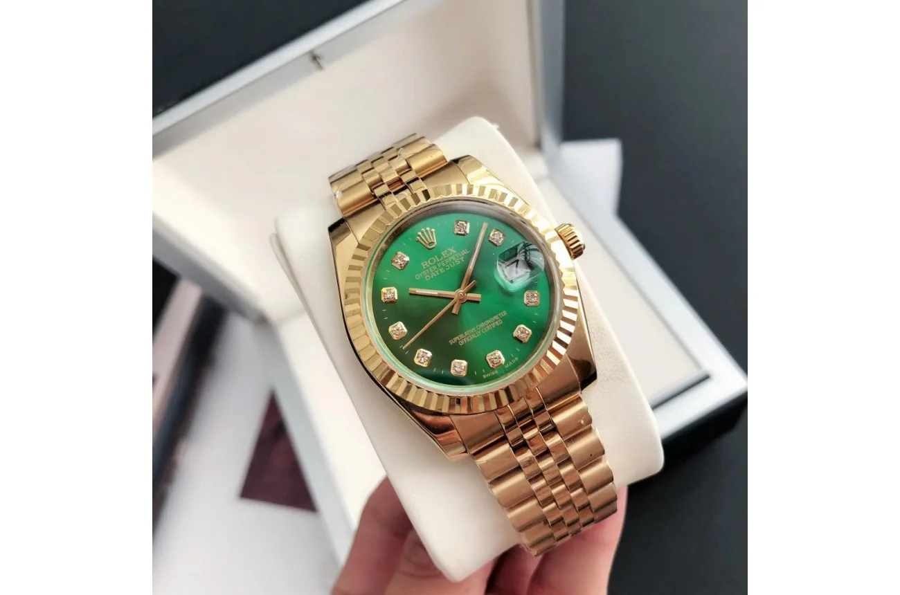 Rolex Datejust RG/RG Jub Green/Dial 36/28 mm