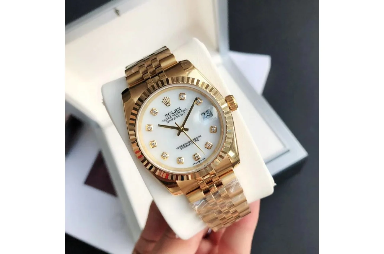 Rolex Datejust RG/RG Jub White/Dial 36/28 mm