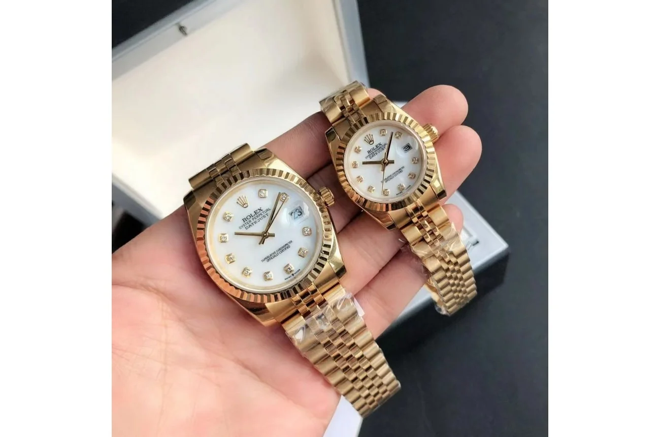 Rolex Datejust RG/RG Jub White/Dial 36/28 mm