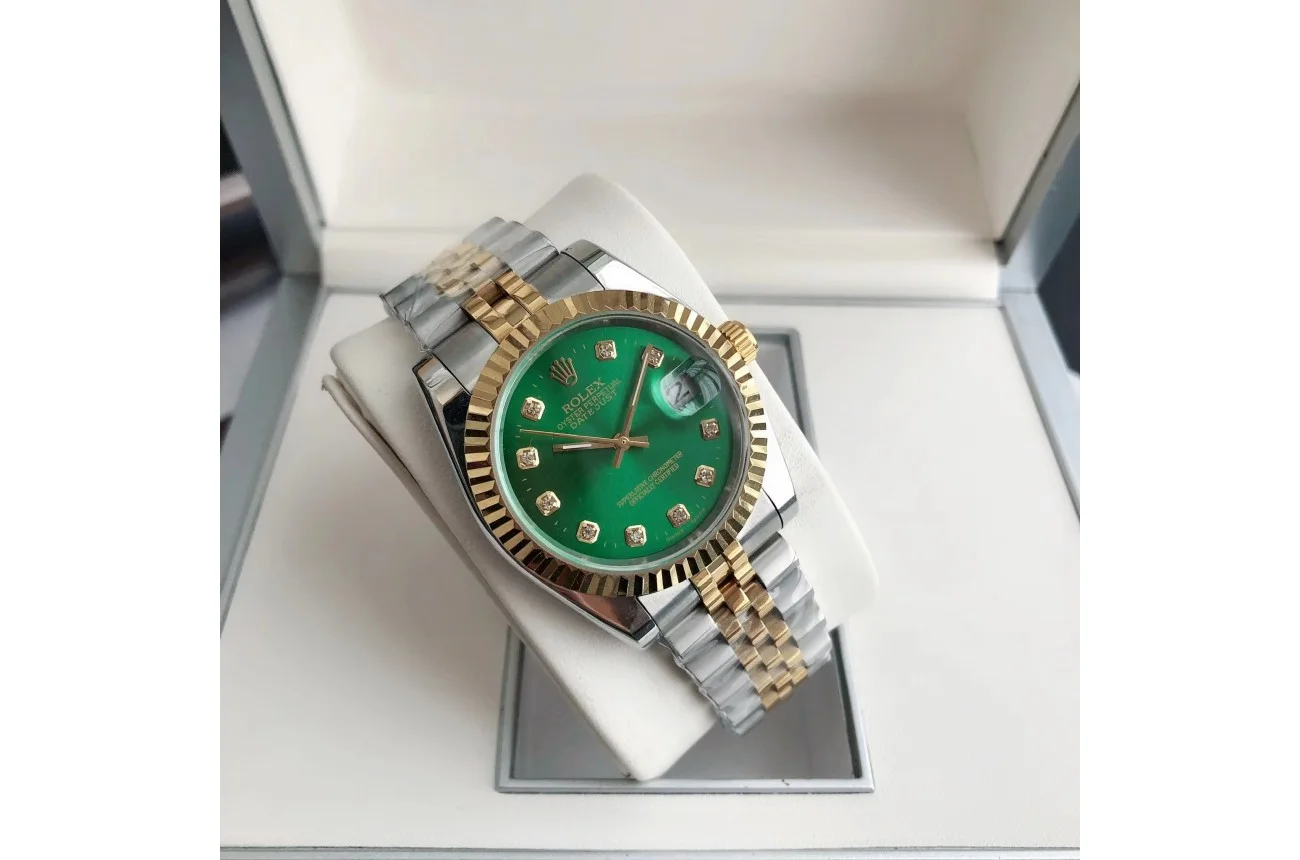 Rolex Datejust RG/SS Jub Green/Dial 36/28 mm