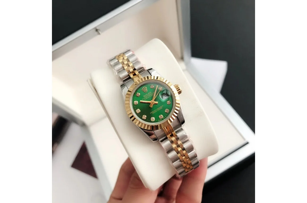 Rolex Datejust RG/SS Jub Green/Dial 36/28 mm