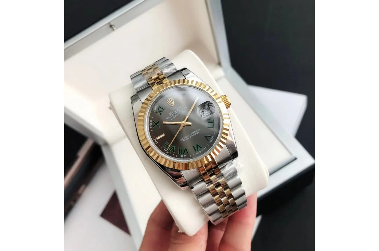 Rolex Datejust RG/SS Jub Grey/Rmn 36/28 mm