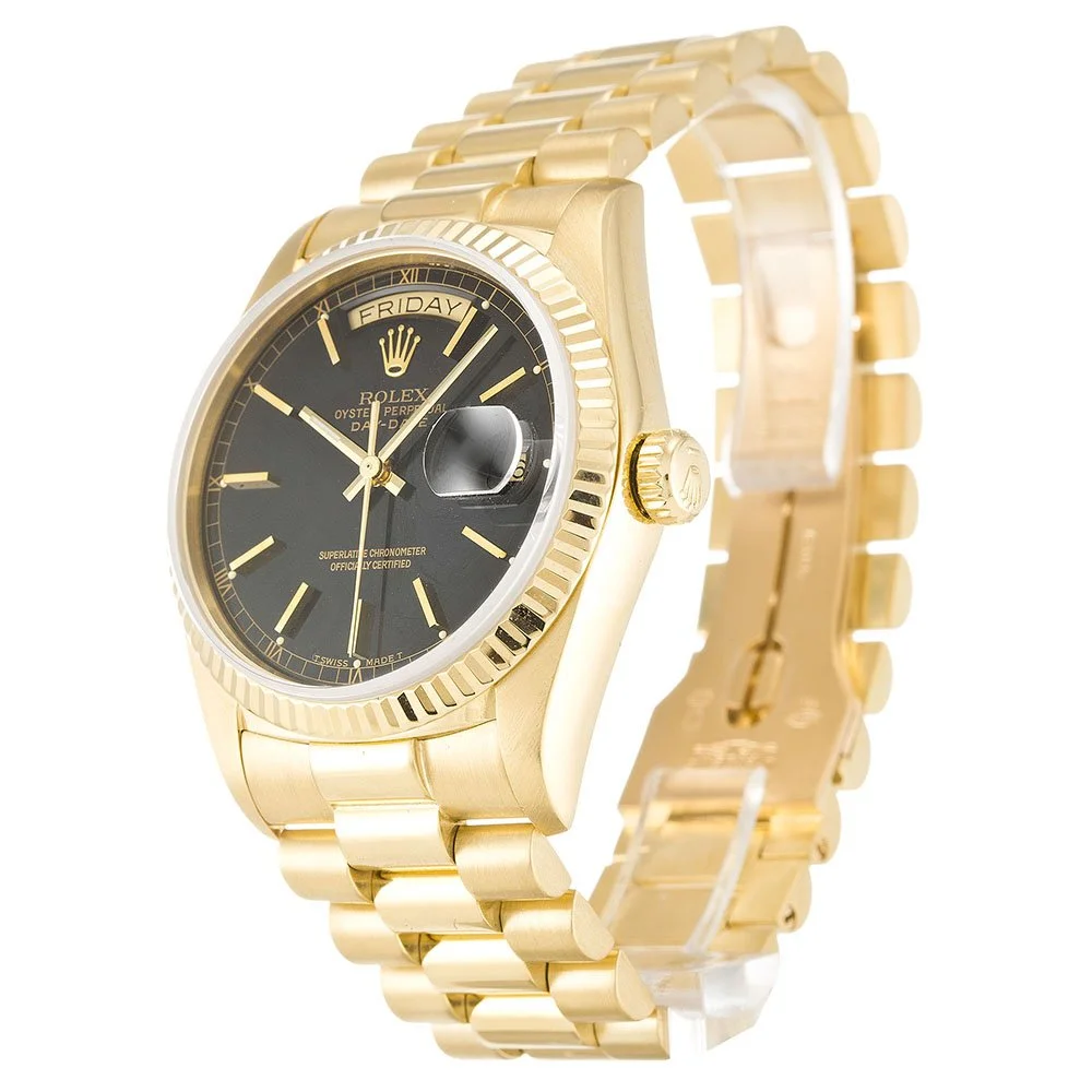 Rolex Day-Date Black Dial 18038 36 mm