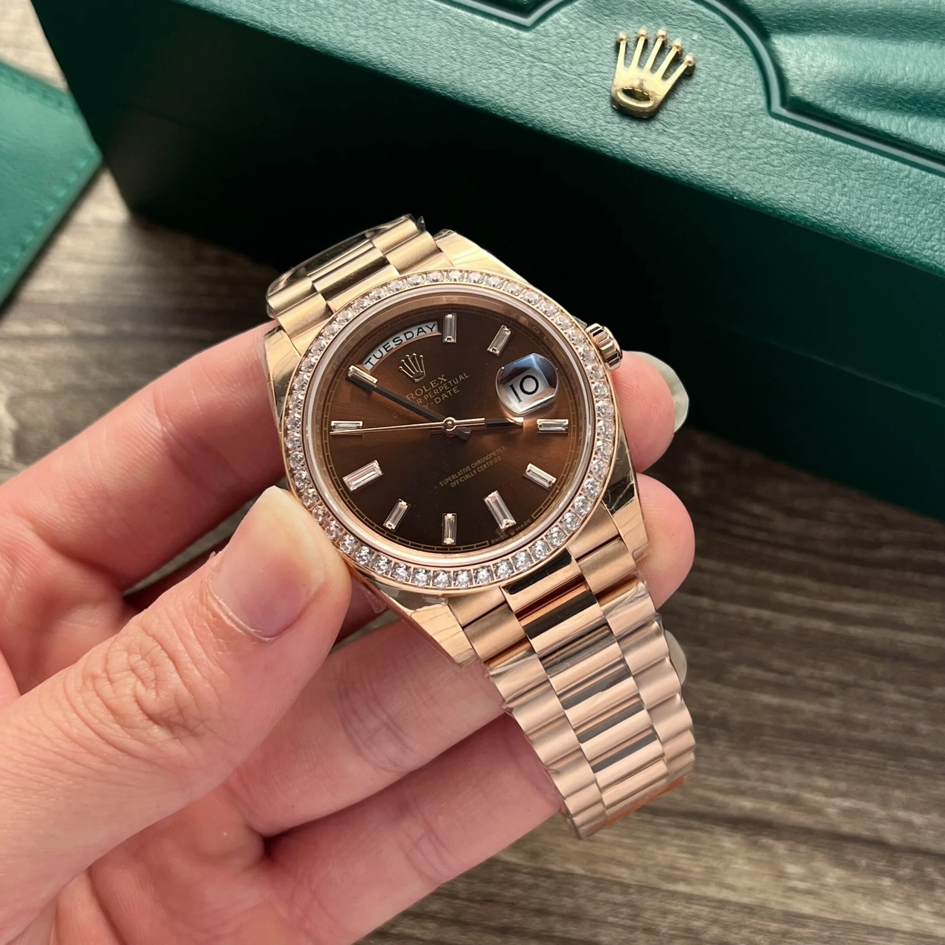 Rolex Day-Date Chocolate Dial 228345RBR 40 mm