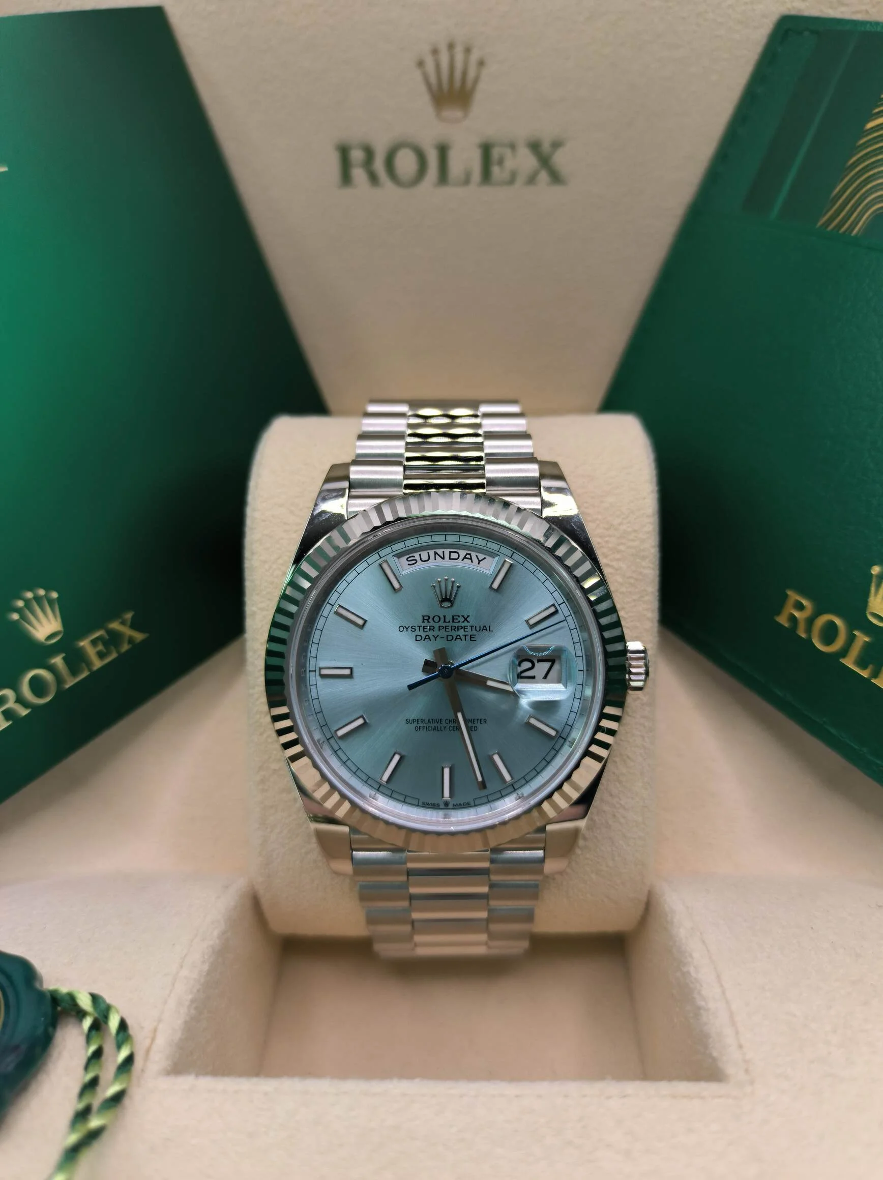 Rolex Day-Date Ice blue Dial 228236 40 mm