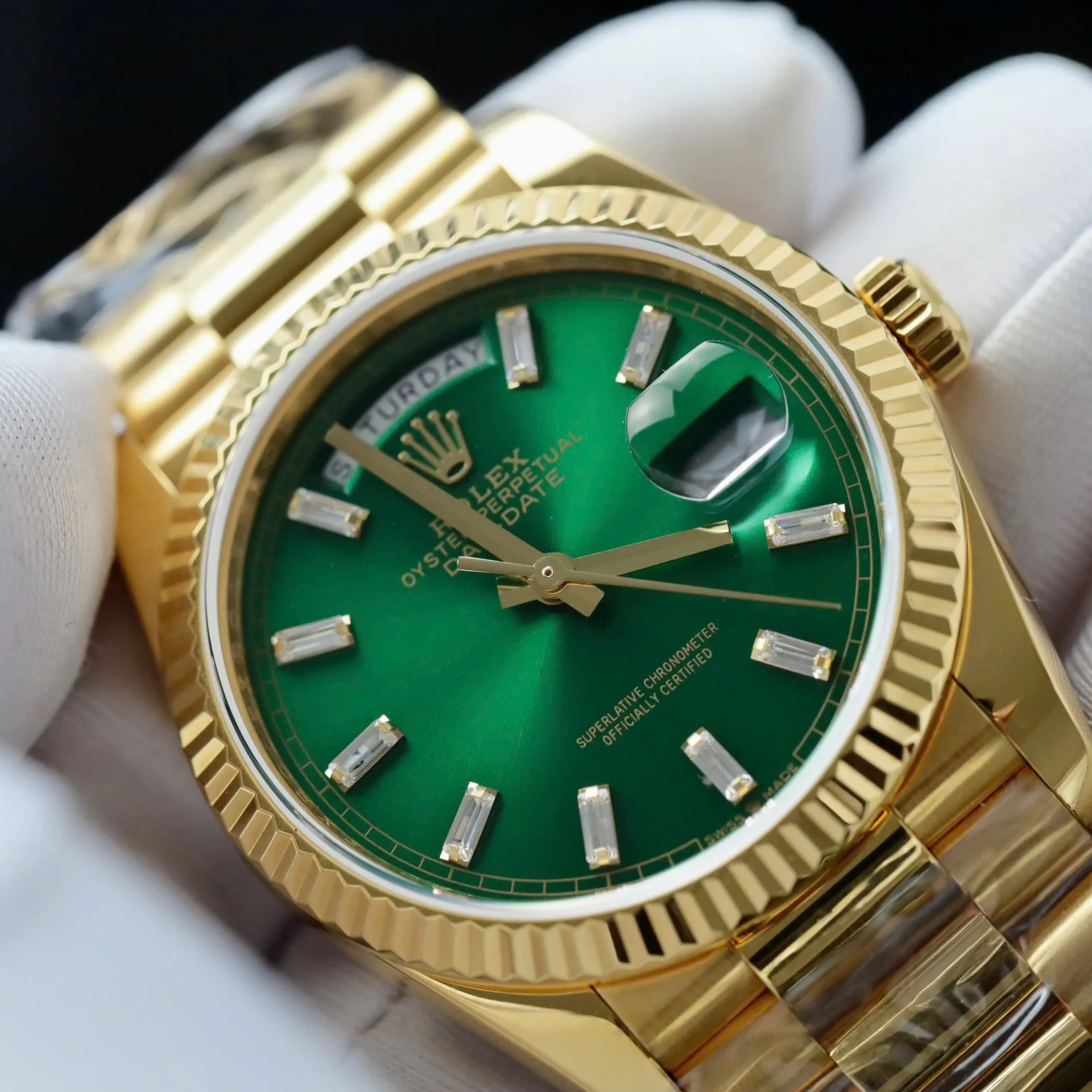 Rolex Day-Date II Green Dial 128238 36 mm