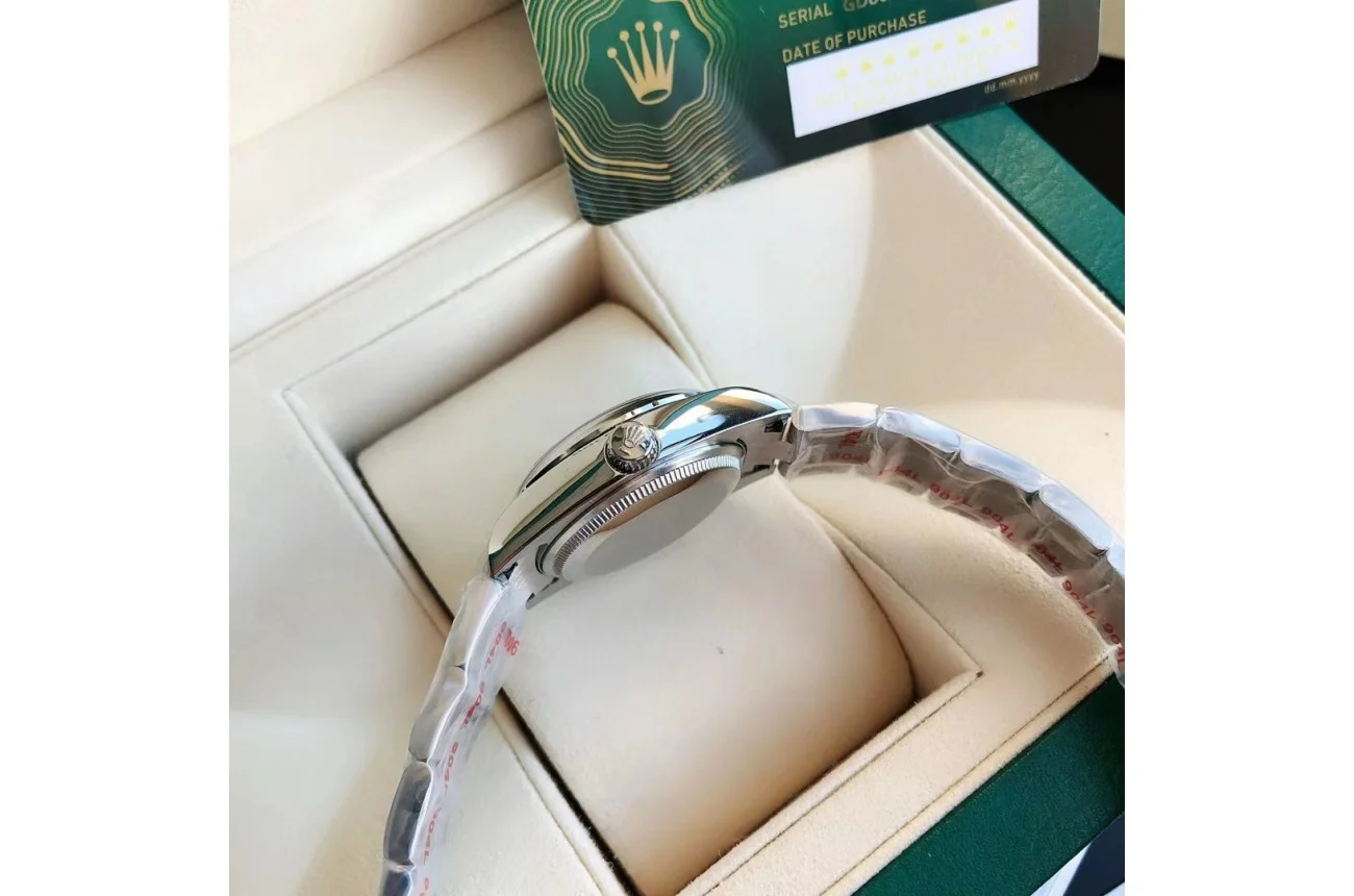Rolex Oyster Perpetual SS/SS Black/Stk 31/41 mm