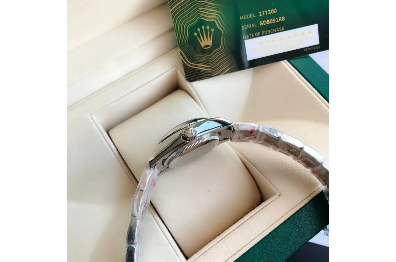 Rolex Oyster Perpetual SS/SS Red/Stk 31/41 mm