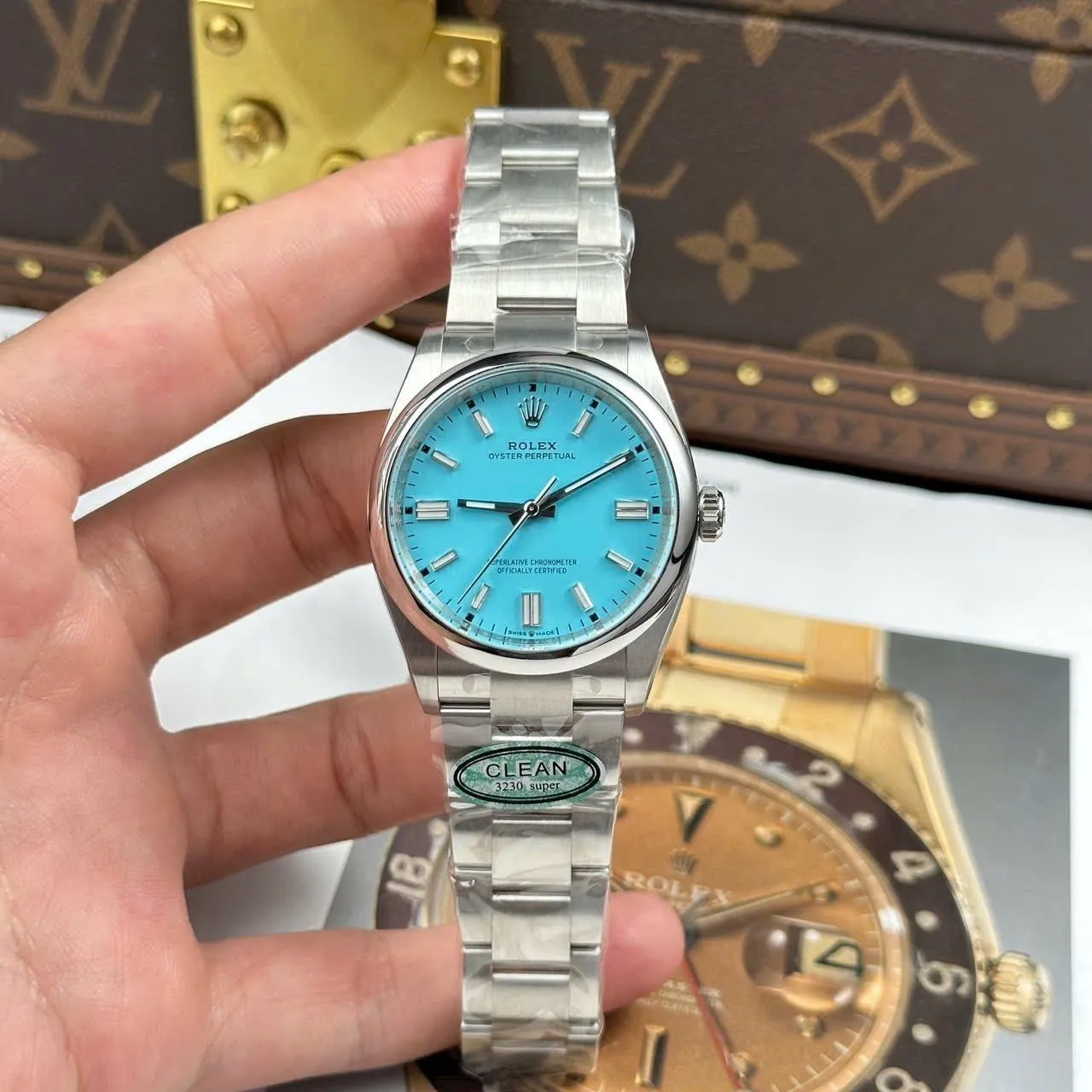 Rolex Oyster Perpetual Tiffany Blue Dial 126000 36 mm