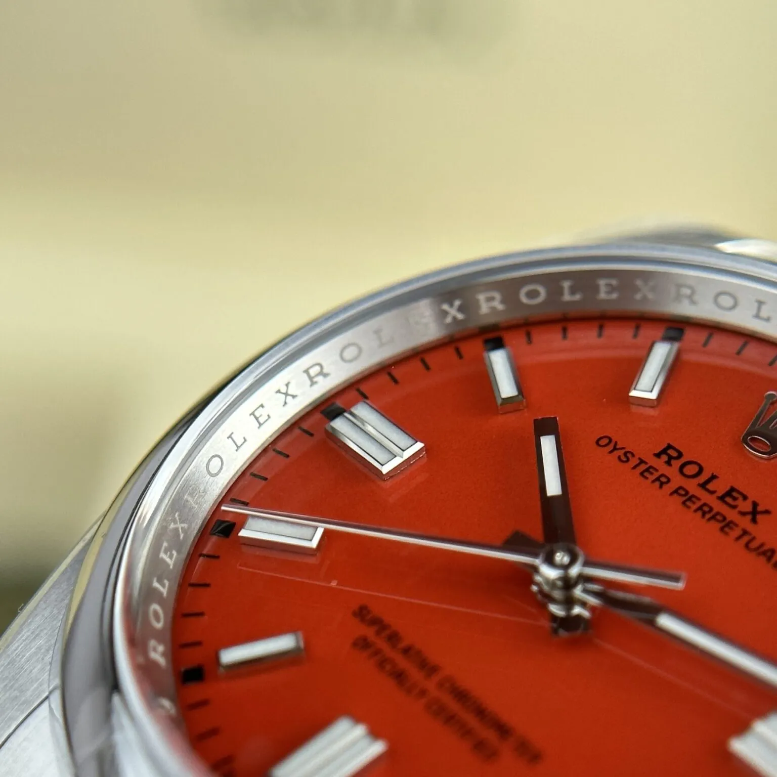 Rolex Oyster Perpetual Coral Red Dial 124300 41 mm