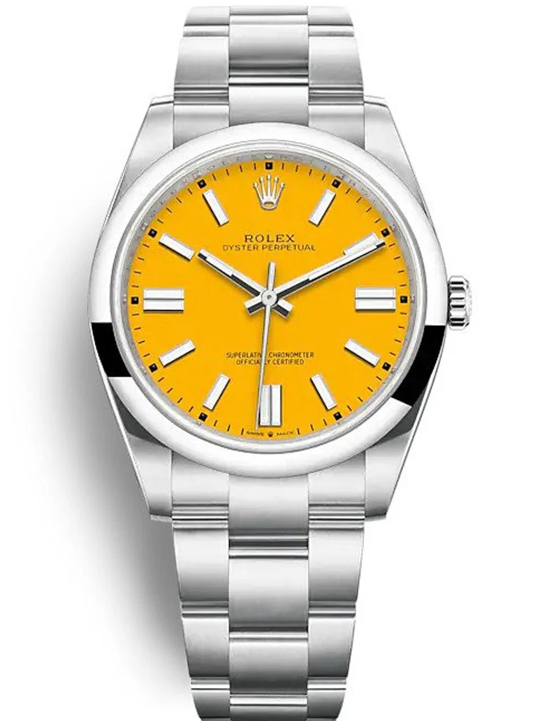 Rolex Oyster Perpetual Yellow Dial 124300 41 mm
