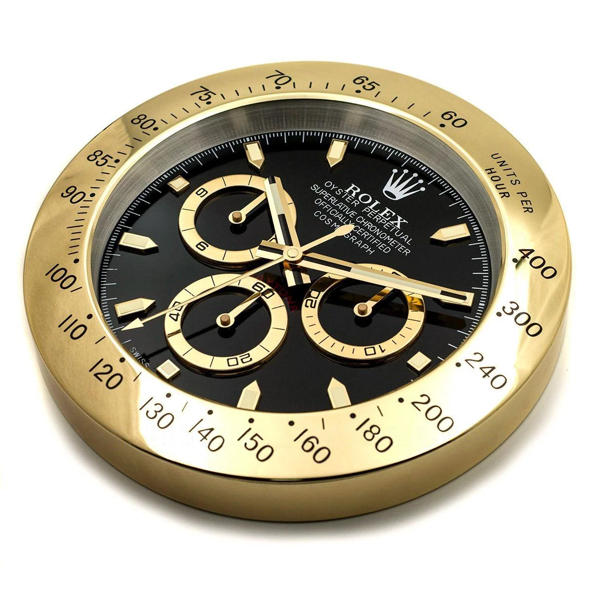 ROLEX WALL CLOCK – DAYTONA GOLD/BLACK DIAL