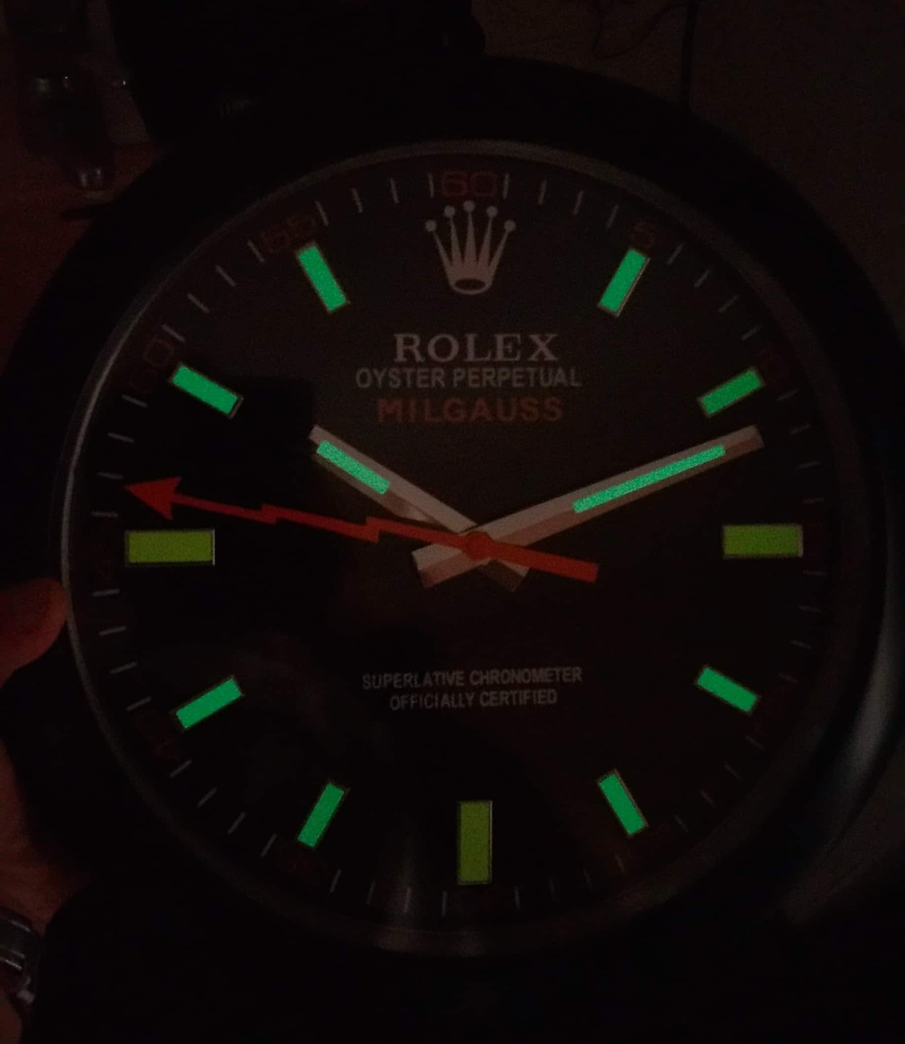 ROLEX WALL CLOCK – MILGAUSS WHITE